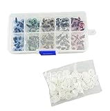 yueton Pack of 100 Mixed Color Plastic Safety Eyes with Washers for Teddy Bear Doll Puppet Plush Animal Craft DIY (10mm, 50 Pairs)