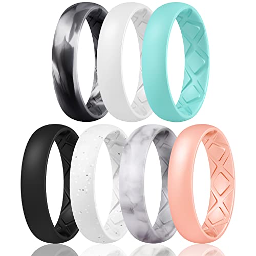 ROQ Silicone Wedding Rings For Men - 8mm Comfort Fit, Breathable, Multi-Pack Colors, Medical Grade Rubber Band - View #12