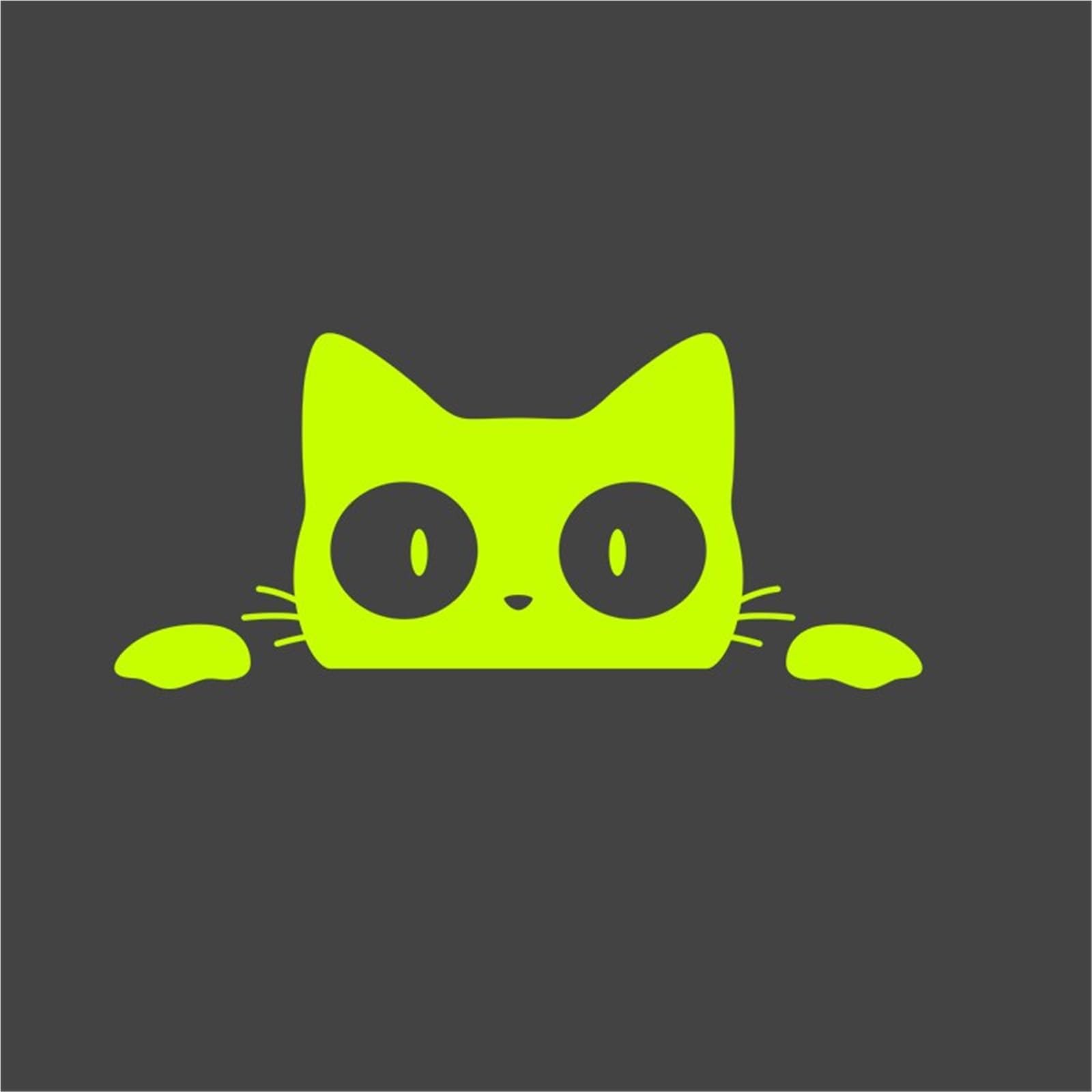 HAfgDJ 1pc Cat Car Sticker Cute Animal Decal for Motorcycle Helmet Tank Windshield