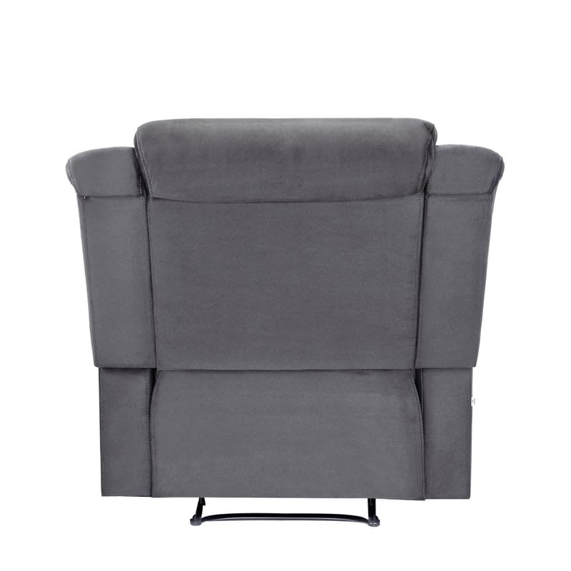 Nilkamal Sierra Velvet Fabric Manual Recliner | 1 Seater Sofa | Single Sofa Recliner | 1 Seater Chair Sofa | 1 Year Warranty | Brown