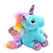 AMOYER Felpa Colorido Llavero del Unicornio De Peluche Llaveros Animales Girls Pequeño Bolso Colgante del Ornamento Toy Key