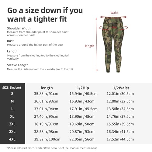 Leggings de camuflaje verde para mujer que estilizan y tienen bolsillos 5