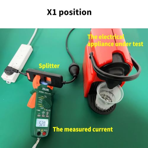 Image of 2Pcs KJ79D AC Line Splitter, Line Splitter for Clamp Meter, 10x Measurement, 15A Max Current, for US Outlets(Black)