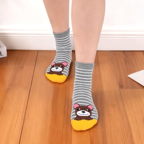 SukModen Lustige Socken Damen Bunte Socken aus Baumwolle, Hundemotiv & Weihnachts-Motiv, Katzensocken Tier-Motiv, Geschenkidee für Frauen Geburtstag & Weihnachten,Valentinstag-Geschenk für sie,5 Paare