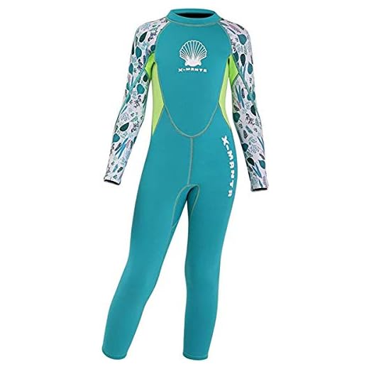 Kinder Mädchen Neoprenanzug Neoprenanzug UPF 50+ 2.5MM Neopren Lang Wetsuit Schwimmanzug Wärmehaltung Tauchanzug Badeanzug Wetsuit für Wassersport Diving Suit XL(128-134)