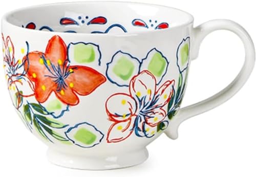 LIVIAマグカップ おしゃれ 陶器 大きい 可愛い コップ 和風 コーヒーカップ 焼き物 陶芸 和風 和食器 モダン マグ 美しい 無地 コーヒー マグ 500ml デザイン ギフト マグカップ 結婚祝い ブルー インテリア 雑貨 アンティーク (E)
