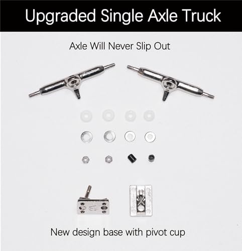 image for RACOFSB Pro Fingerboard 34mm Wooden Board Professional Finger Skateboa