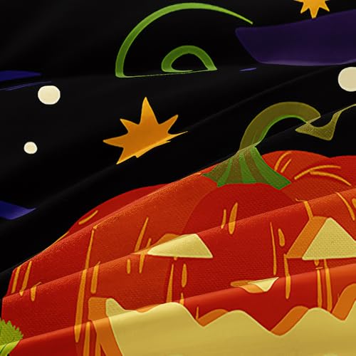 Luowei Halloween Bettwäsche 155x220 Kürbis Laterne 3D Bettwäsche Halloween Weich Kuschelig Microfaser Bettbezug Set 3 Teilig für Kinder… – Ansicht 3