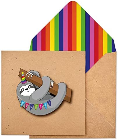 Tache Tarjeta de felicitación de cumpleaños hecha a mano con sobre, con sobre, para él, ella, hombres, mujeres, esposa, marido, hermana, hermano, hija, madre o papá.