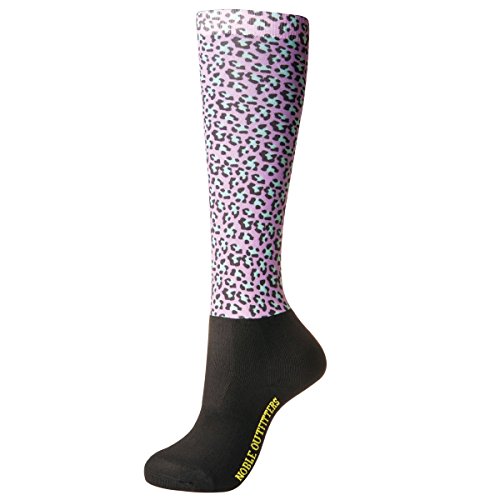Noble Outfitters Over The Calf Peddies Ladies Orchid Leopard