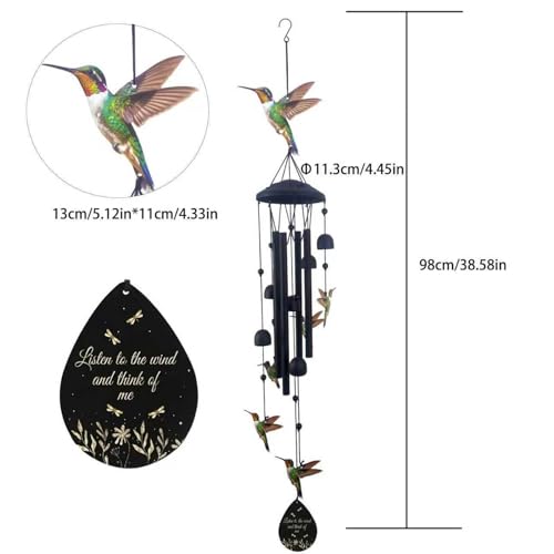 Carillon à vent extérieur grand format de 98 cm comme cadeau d'anniversaire idéal - 6