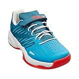 Para todas las superficies Wilson Kaos, Zapatos de Tenis Unisex niños, Blue Coral White Fiesta, 30 EU