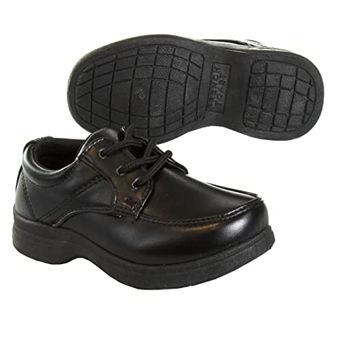 Image of French Toast Boys Shoes - Kids Oxford School Uniform Loafer Church Dress Shoes Slip-On Faux-Leather (Toddler-Big Kid) (Black)