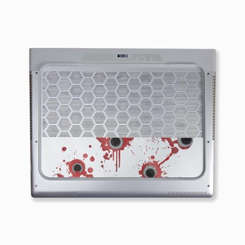 Image of Glossy Glitter Laptop Skin Compatible with Alienware X16 R2 (2024) - Bullet Holes - Premium 3M Vinyl Protective Wrap Decal Cover - Easy to Apply | Crafted in The USA by MightySkins