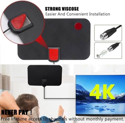 Image of TV Antennas, HD Digital Antenna for Smart TV Indoor, 360Signal Reception-Digital tv Antenna Indoor for Local Channels-Support 4K 1080p for All Type of HDTV Digital TV's