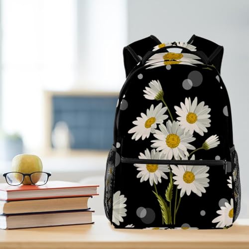 Sac à dos marguerites blanches multicolore imprimé floral moderne - 5