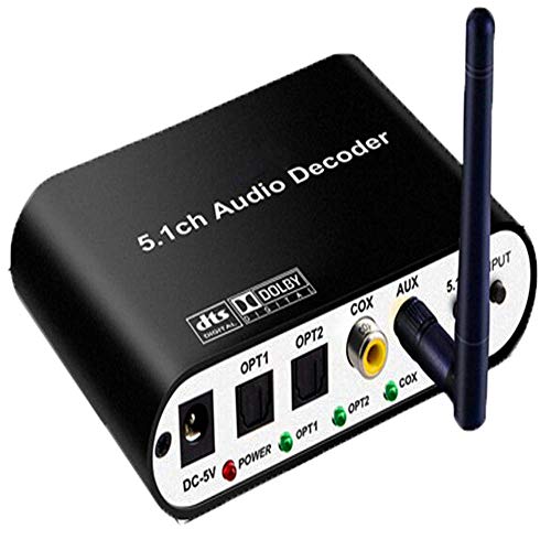 Image of Tobo 5.1 HD Audio Rush Digital Sound Decoder Converter Bluetooth 5.0 DAC Receiver Wireless Audio Adapter Optical Coaxial (DA615B) - TD-555H
