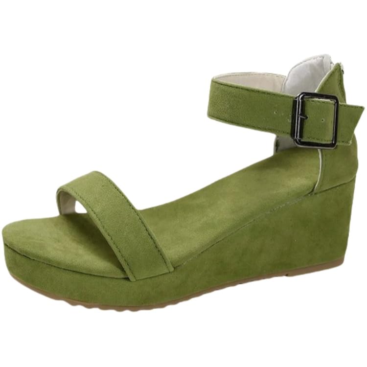 Women's large-size platform comfortable casual thick-soled sandals. Fashionable snap-on design. Lightweight and breathable. Suitable for outdoor and daily wear.