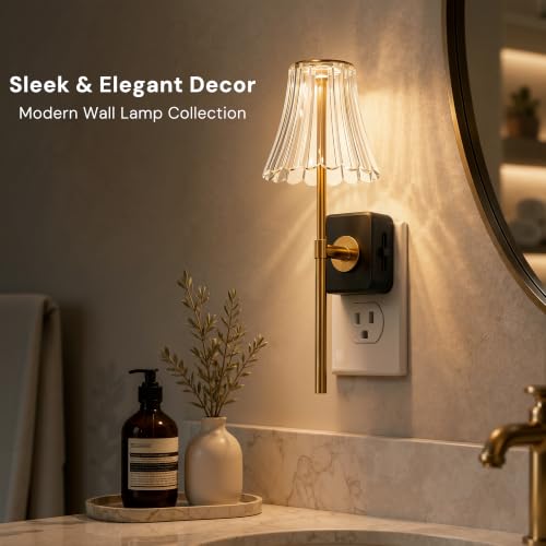 Image of L LOHAS LED Night Lights Plug into Wall,Decor Acrylic Vintage Night Light