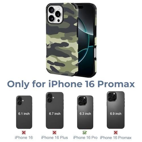 Camouflage Print Phone Case Fiber Skin Cell Phone Cover Mobile Case Protective Compatible with iPhone 16/iPhone 16 Plus/iPhone 16 Pro/iPhone 16 Pro Max2