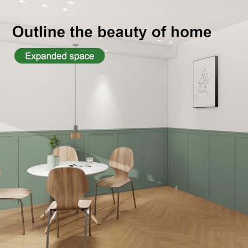 Premade Board and Batten Wainscoting Kit, Paintable MDF Accent Wall Panels with Molding Trim, DIY Wall Paneling Kit for Bedroom, Living Room, Hallway, Entryway, Covers 94.5 x 54 in(35.4 Sq.Ft) by ReeyderArt - Used condition - Image 3