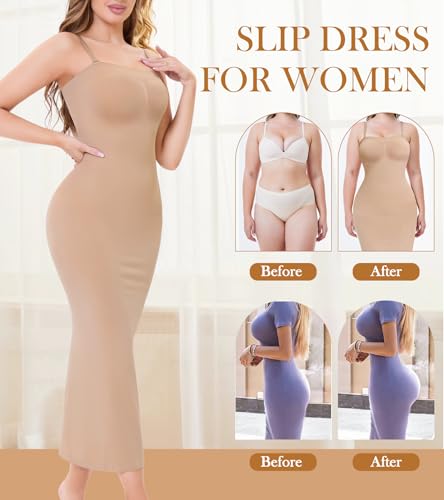 Strapless Shapewear Slip for Under Dresses Full Slip Dress for Women Tummy Control Seamless Body Shaperwear dress 5