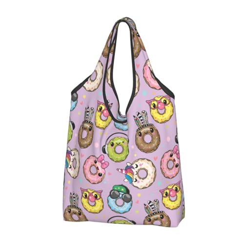 Sacs d'épicerie réutilisables et pliables VOSERY noir | Grand sac fourre-tout pour courses lot de 3