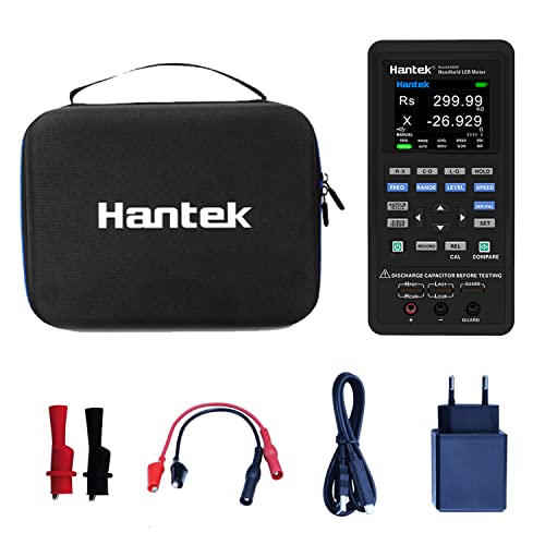 Hantek 1833C Handeld LCR Meter Digital Multimeter DMM Capacitance Inductance Resistance Meter, Measure Components, Accuracy 0.3% with LCD Display (1833C)