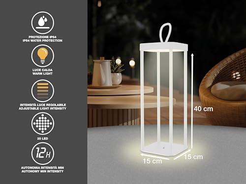 Lanterne LED nomade pour table de jardin et camping BEPER intensité variable 12h autonomie - 4