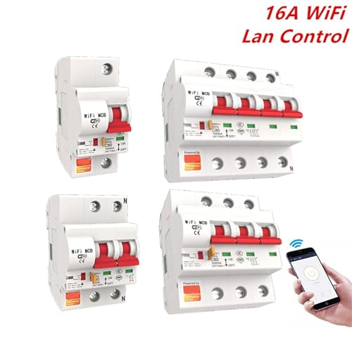 Disyuntor WiFi inteligente 3P 16A compatible con la aplicación Smart Life 3
