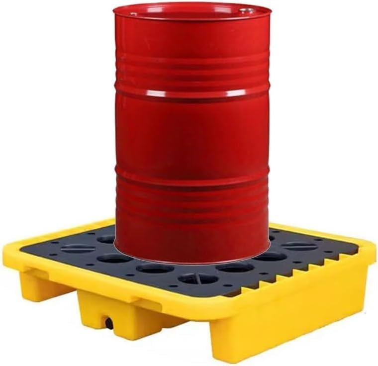 Stackable Spill Control Platform with Drain Outlet - Modular Containment Tray for Paint Buckets, Heavy-Duty Anti-Pallet Design for Ultimate Spill Protection & Easy Cleanup