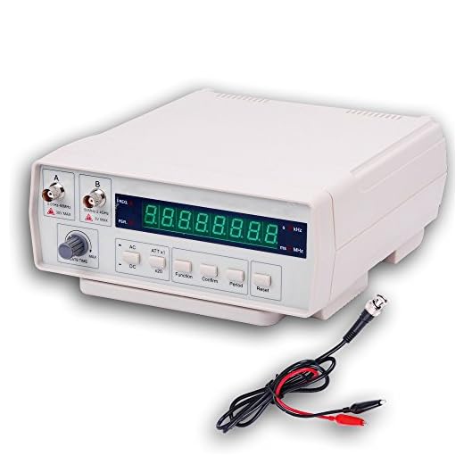 RISEPRO Digital Frequency Counter Bench Frequency Signal Meter with AC Power Cable BNC Test Leads 10Hz - 2.4 GHz VC3165