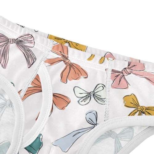 Wusikd Bows Colors Boys' Underwear Cotton Boys Briefs Soft Toddler Underwear 2T4