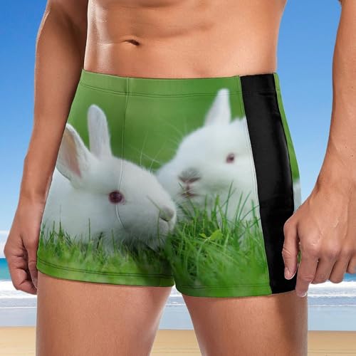 Swimming trunks homme lapin blanc mignon et boxer de bain confort - 2