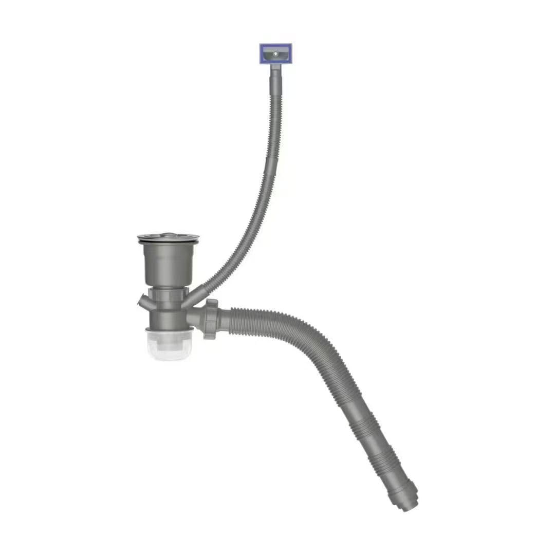Fregadero de Cocina Empotrado, Acero Inoxidable Cepillado, Una Cubeta con Desagüe, Kit de Instalación Completo, Incluye Escurridor y Accesorios 40X45X22cm Negro