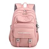 JHDESSLY Mochila para meninas adolescentes para a escola Estudantes universitários de ensino médio mochila escolar de grande capacidade com várias camadas à prova d'água