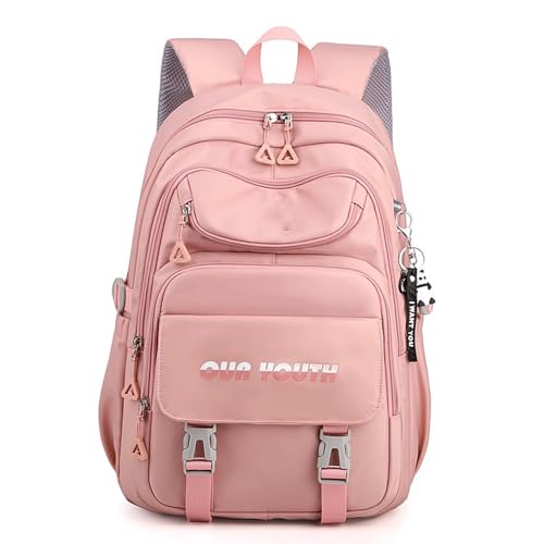 JHDESSLY Mochila para meninas adolescentes para a escola Estudantes universitários de ensino médio mochila escolar de grande capacidade com várias camadas à prova d'água
