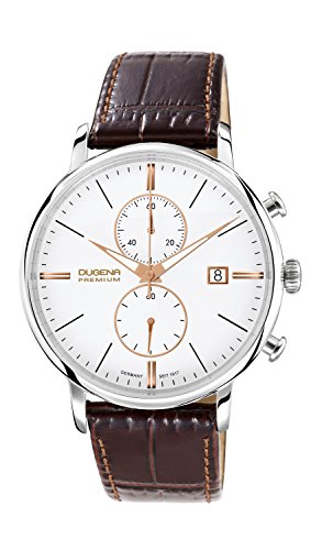 Preisvergleich Produktbild Dugena Herren-Armbanduhr Festa Chronograph - Traditional Classic Analog Quarz Leder 7000169