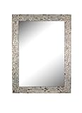Radiance Goods Seashell Finish Rectangular Framed Wall Mirror 32' Height