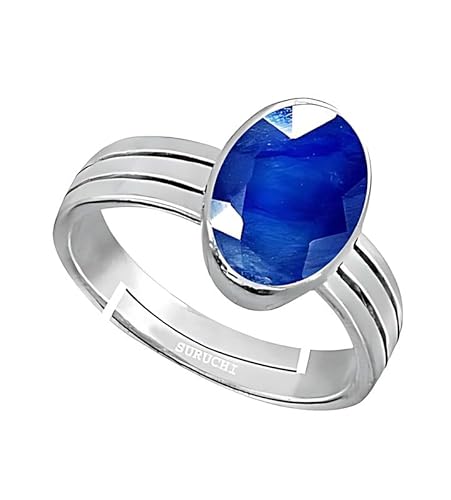 Suruchi Gems & Jewels �u���[�T�t�@�C�A/�j�[���� 8.25 ���b�e�B �܂��� 7.5 �J���b�g �萯�p�F��V�R��� Bis Hallmark 925 �X�^�[�����O�V���o�[ ���߉\�ȃ����O �j���p - 3v2825