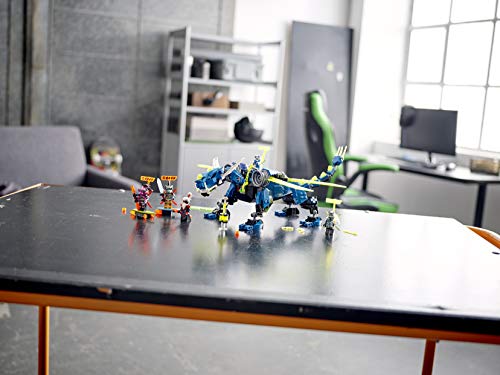 Lego 71711 NINJAGO Jays Cyber-Drache Mech, Bauset mit den Minifiguren Jay, NYA und Unagami – Ansicht 6