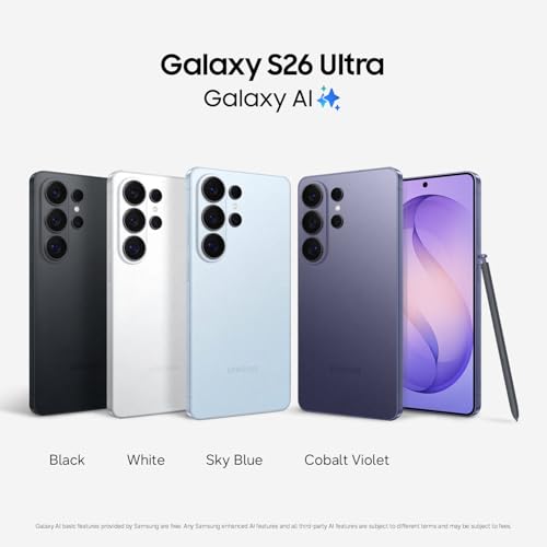 Image of Samsung Galaxy S26 Ultra, Unlocked Android Smartphone, 256GB, Privacy Display, Galaxy AI, AI Camera, Super Fast Charging 3.0, Durable Battery, 2026, US 1 Year Warranty, White