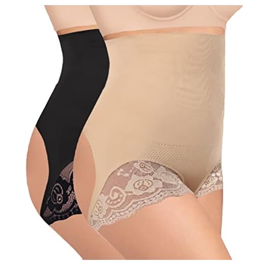 COMFREE Butt Lifter Mummy Control trosor hög midja formkläder höftförstärkare sömlösa bantningstrosor rumpa push-up formande trosa bantningsbyxor öppen rumpa bantning trosor för kvinnor, Svart/Beige, S