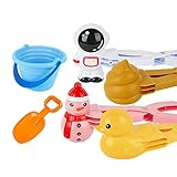 DYNWAVE 6 Pieces Multi Functional Snow Clip,Snowball Fight Game, Maker Clamps,Outdoor Snow Toys for Game Outdoor, Activities, Outdoor Beach, Without Heart