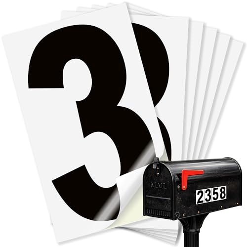iSYFIX Black Vinyl Number 3 Stickers, White Background, 2 Inch, 6 Pack