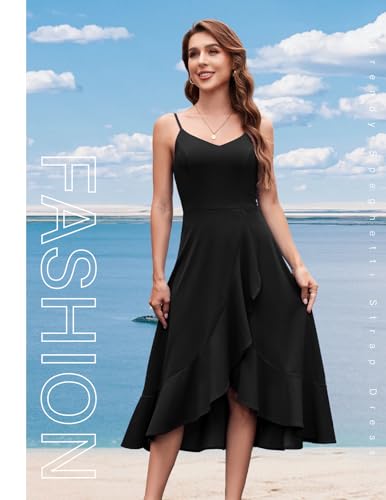 Image of DRESSTELLS Women's Cocktail Dresses, Formal Wedding Guest Graduation Party High Low Dress