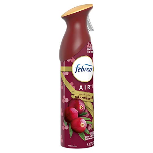Image of Febreze Air - Air Freshener Spray - Fresh-Twist Cranberry - Limited Edition Holiday Collection 2020 - Net Wt. 8.8 OZ (250 g) Per Bottle - Pack of 2 Bottles