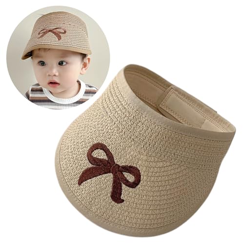 Sun Hats, Kids Wide Brims Empty Top Hat Hats Adjust Head Size Sun Hats with Embroidery Bowknot for Camping2