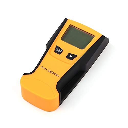 Alician 3 in 1 Metal Detector Find Metal Wood Studs AC Voltage Live Wire Detect Wall Scanner Electric Box Finder Wall Detector(Without Battery) Yellow (LCJ00526) - Thumbnail 7