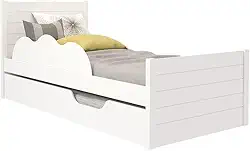 Cama Bibox 100% Mdf com Rodizios com Travas Elza Branco - Cimol